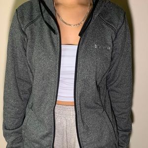 grey columbia sweater